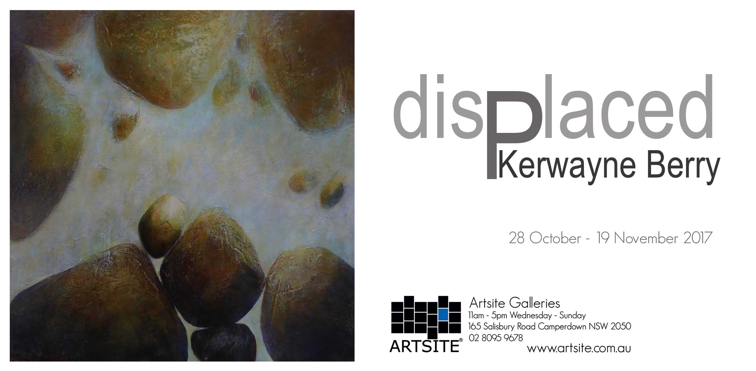disPlaced: Kerwayne Berry, Artsite Gallery, 28 October-November 2017.