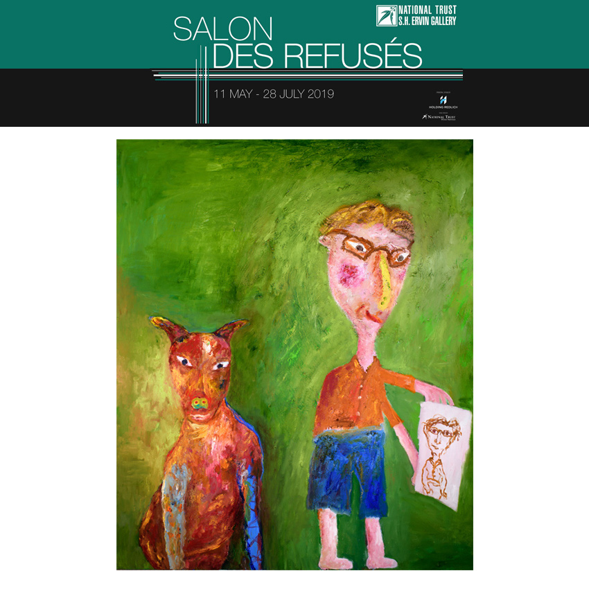 John Edwards: Self portrait with Elsie | Salon des Refusés 2019 | S.H.Ervin Gallery