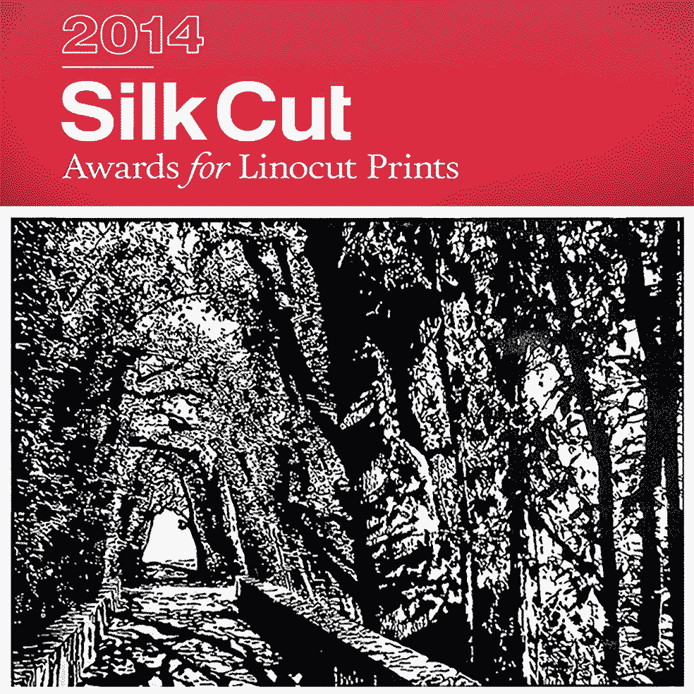 Graham Marchant, named as finalist in the 2014 Silk Cut Award, for his lino cut Boboli Gardens, Florence.