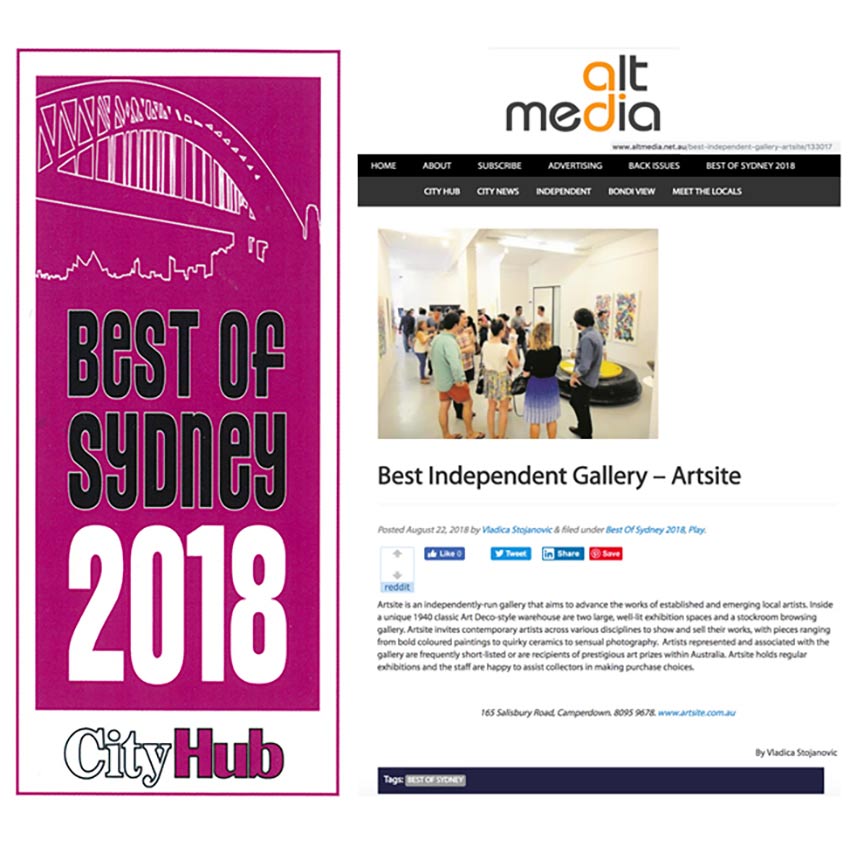 City Hub | Artsite - Best Independent Gallery | City Hub | Best of Sydney 2018