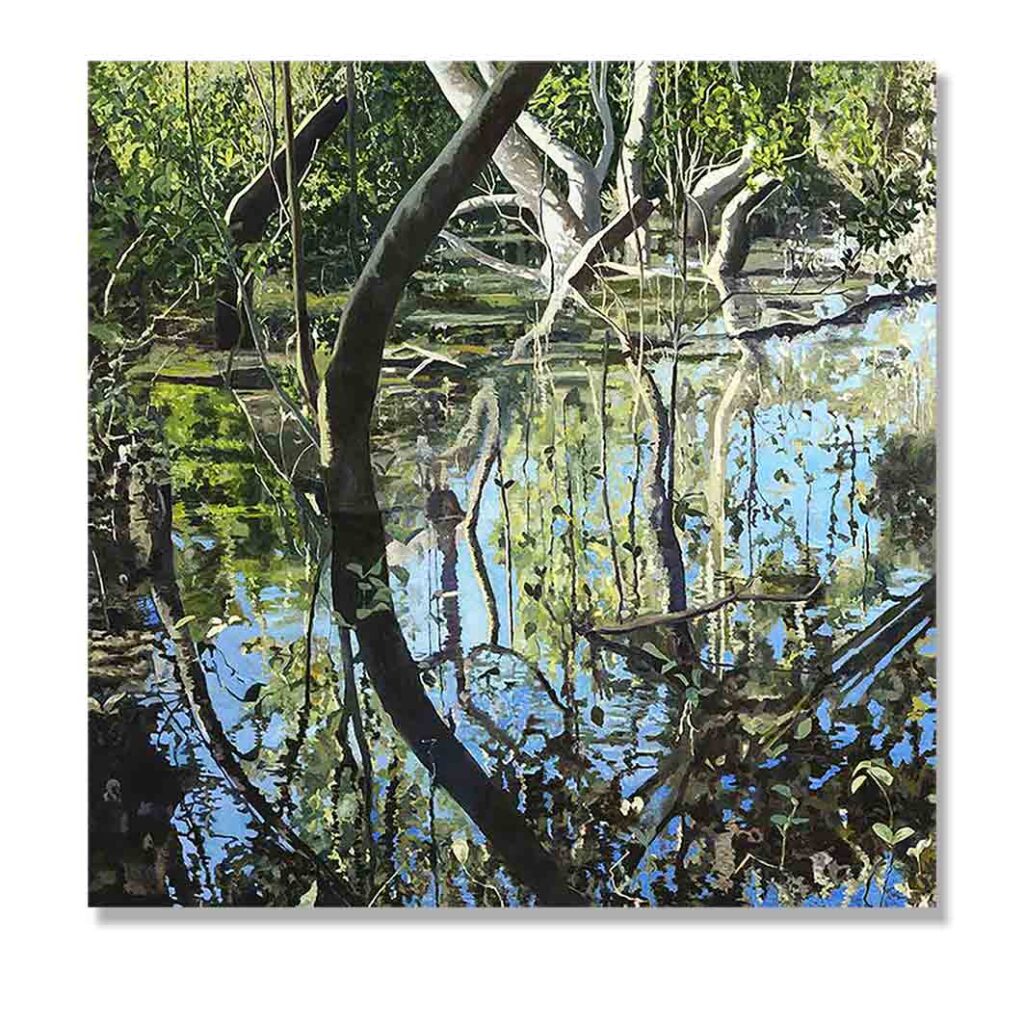 Graham Marchant, finalist 2016 SCOPE Galleries Art Award for his painting Wetlands (Lane Cove).