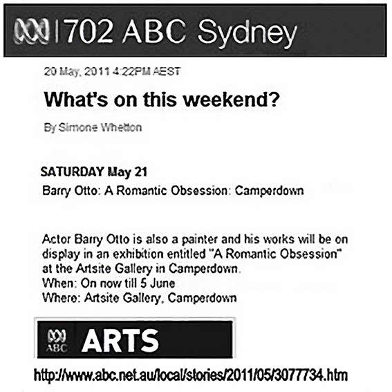 702 ABC Radio| Weekends with Simon Marnie | Sunday Brunch with Barry Otto | 29 May 2011.