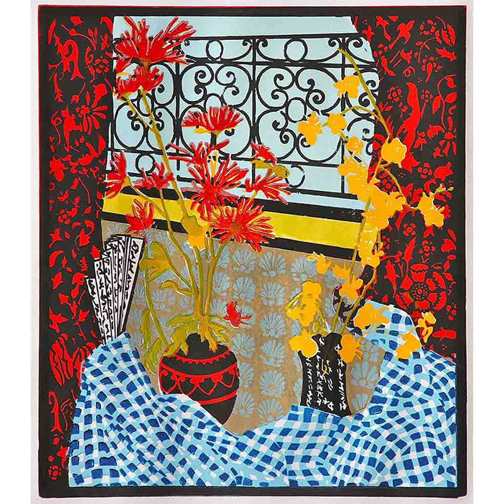 2012-09-gm12-graham-marchant-still-life-with-gingham-cloth-and-calligraphy-fan