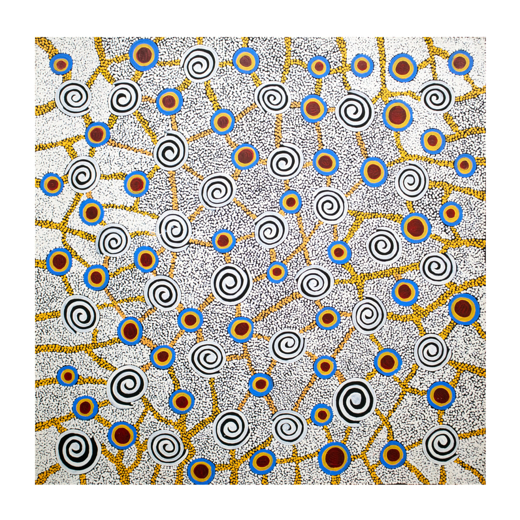 Freda Teamay: Kunata (Hail Stones), 2019 (X2001-19). Freda Teamay is an emerging artist from the Central Desert Mutitjulu Community in the Uluru-Katajuta National Park NT