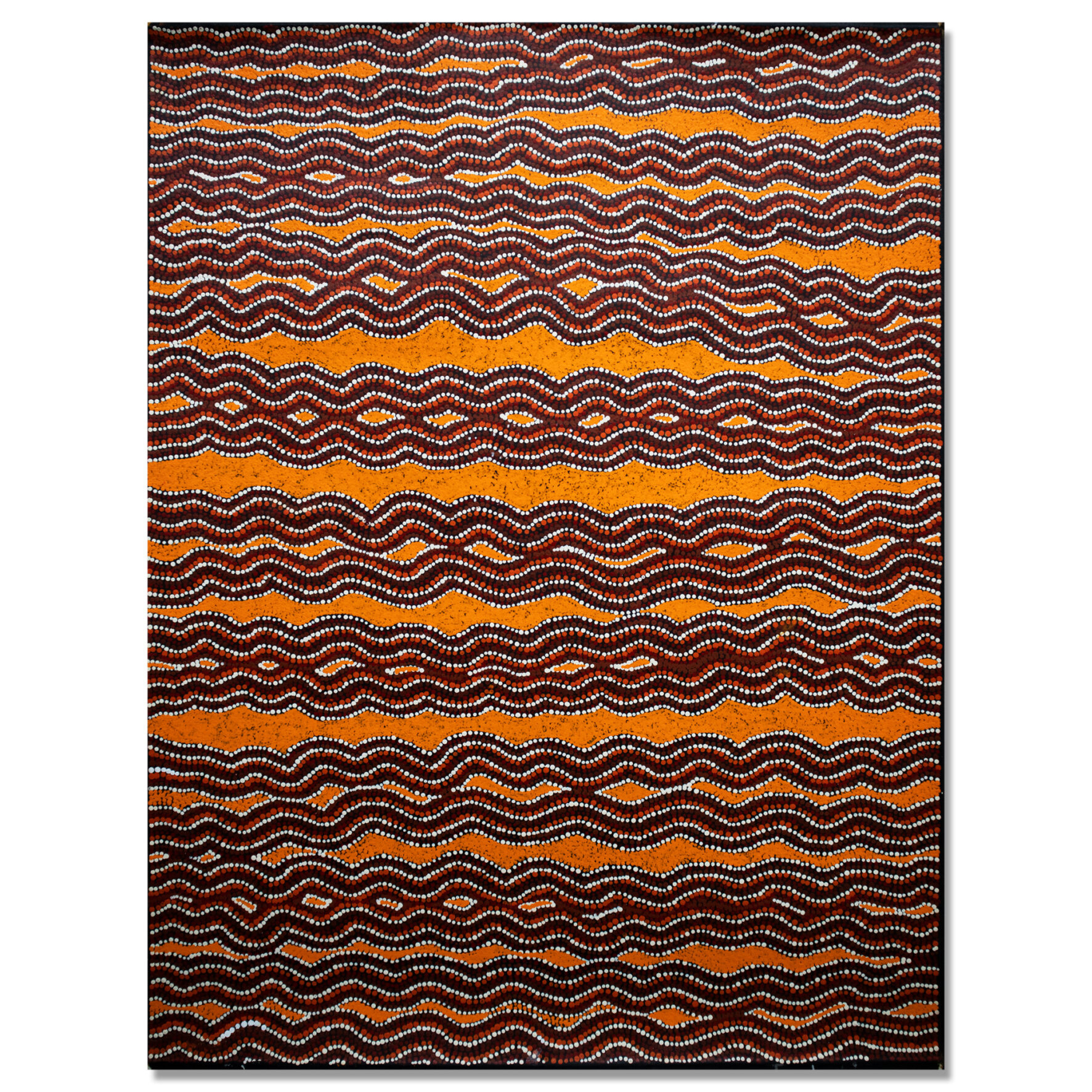 Freda Teamay: Ngura Talitja - Sand Dune Country, 2020 (X2116-20). Freda Teamay is an emerging artist from the Central Desert Mutitjulu Community in the Uluru-Katajuta National Park NT